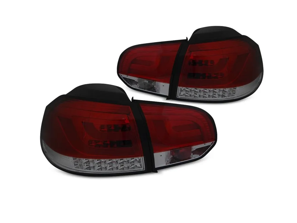 Zadní světla VW Golf VI 08- - kouřové/červené LED BAR Výprodej