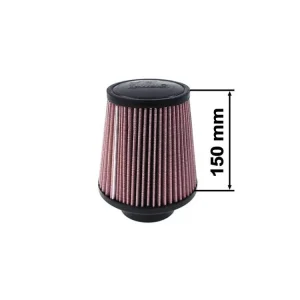 Sportovní vzduchový filtr TURBOWORKS - universál, červený H 150mm DIA 60-77mm Expresní Doručení