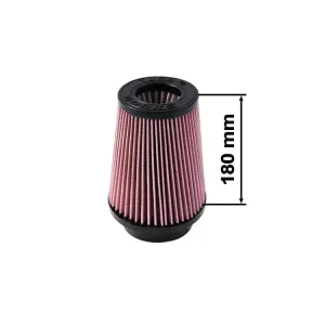 Sportovní vzduchový filtr TURBOWORKS - universál, červený H 180mm DIA 60-77mm Kup Teď