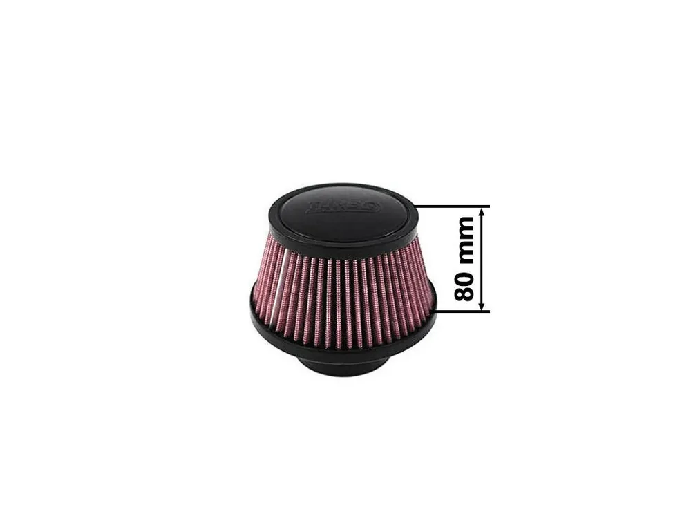 Sportovní vzduchový filtr TURBOWORKS - universál, červený H 80mm DIA 60-77mm Kup Teď