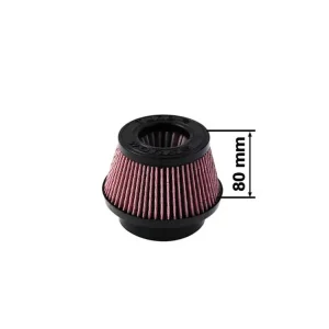 Značkový Sportovní vzduchový filtr TURBOWORKS - universál, červený H 80mm DIA 80-89mm