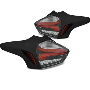 Poslední Šance Zadní světla Ford Focus III 15-18 hatchback - černé/červené LED BAR SEQ