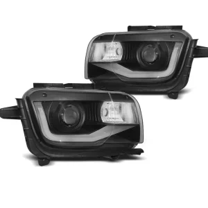 Přední světla Chevrolet Camaro 09-13 TUBE LIGHT černá Originální