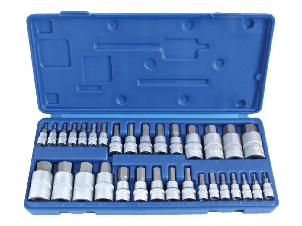 Zástrčné hlavice Imbus 1/4", 3/8" a 1/2", metrické a palcové, sada 32 ks - ASTA Sezónní Sleva