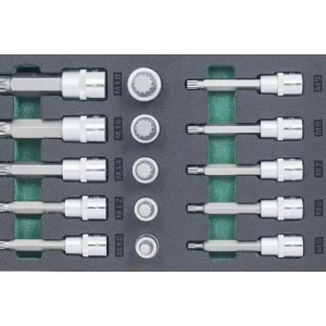 Cenově Výhodný Modul pěnový - zástrčné hlavice XZN 1/2", M5 - M18, 20 ks - JONNESWAY S64H4120KV