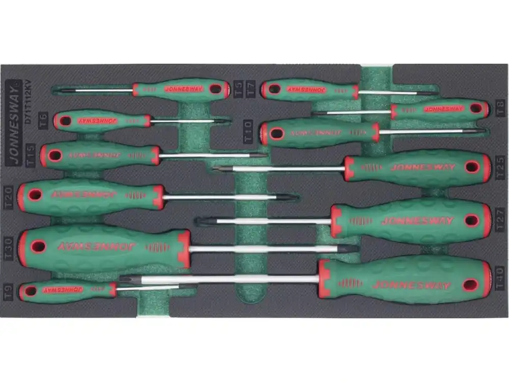Modul pěnový - šroubováky TORX, T5 - T40, sada 12 ks - JONNESWAY D71T112KV Odeslání Ihned