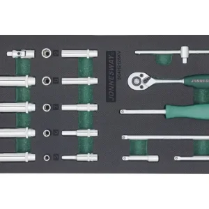 Modul pěnový - gola sada 1/4", 6hranné hlavice 5 - 14 mm, 26 dílů - JONNESWAY S04H2126KV Nová Kolekce