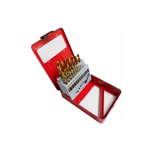 Vrtáky HSS TiN do kovu, 1.0-10.0 mm, sada 19 ks v plechovém boxu Ověřený