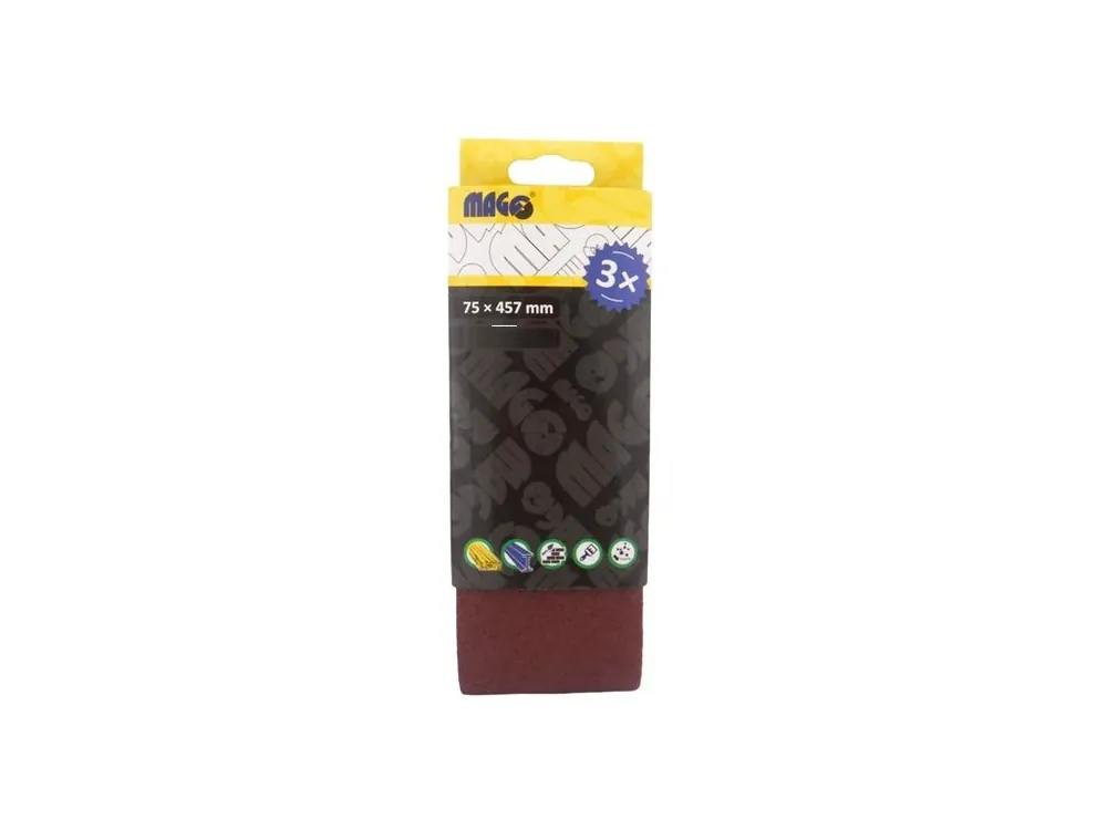 Finální Výprodej Brusné pásy 75 x 457 mm, různé hrubosti, pro pásové brusky - MAGG