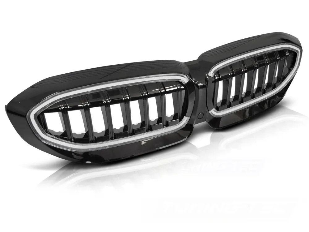Zlevněný BMW G20/G21 19-22 - Přední ledvinky BLACK s LED