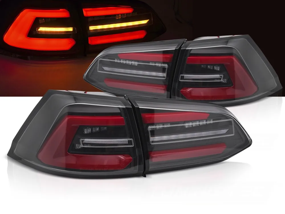 Časově Omezené Volkswagen Golf 7 13-17 Variant - zadní LED světla ČERNÁ ČIRÁ