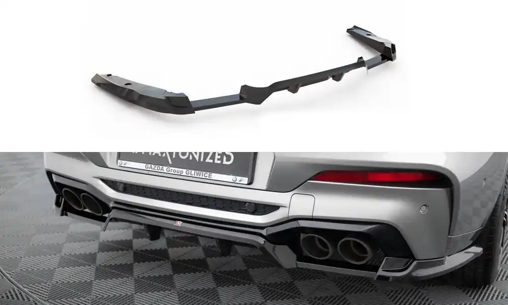 BMW X4 M F98, spoiler pod zadní nárazník s žebrováním, Maxton design Autentický