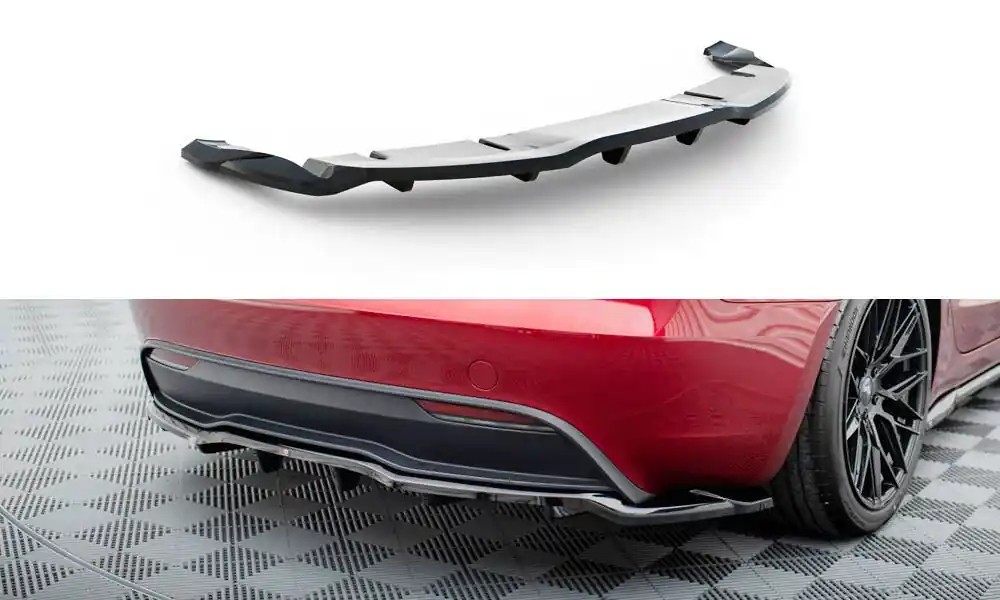 Nejlepší Cena Tesla Model 3 Mk1 Project Highland Facelift, spoiler pod zadní nárazník s žebrováním v.2, Maxton design