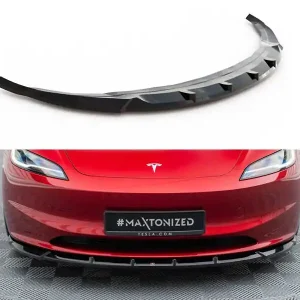 Tesla Model 3 Mk1 Project Highland Facelift, spoiler pod přední nárazník ver.2, Maxton design Nejlepší Cena