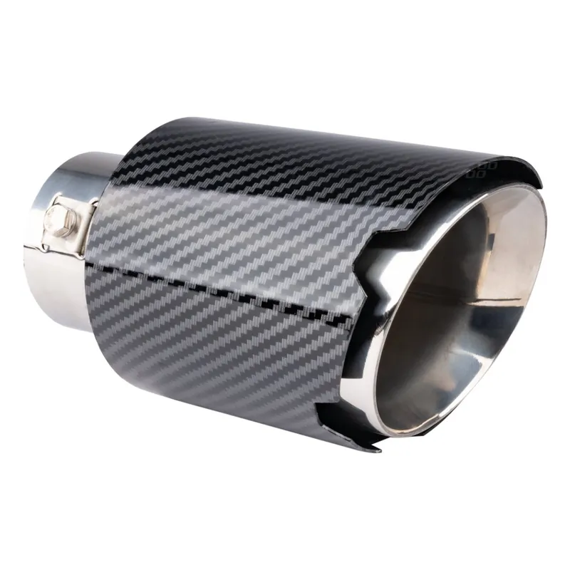 Laděná koncovka výfuku nerezová 89mm CARBON Rychlé Dodání
