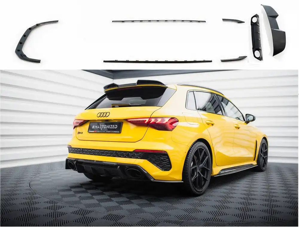 Finální Výprodej Audi RS3 8Y SPORTBACK, karbonová sada splitterů, Maxton Design