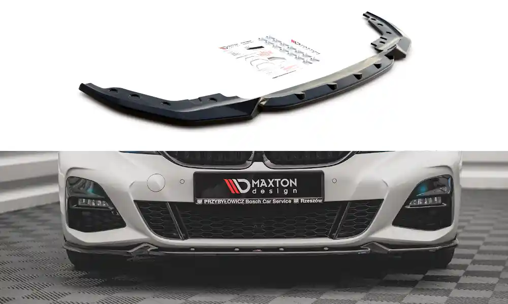 Značkový BMW řada 3 G20/G21 M-Pack, spoiler pod přední nárazník ver.4, Maxton design