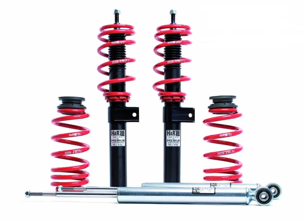 H&R Monotube výškově stavitelný podvozek s odlehčeným tělem z černého hliníku verze Sport pro Volkswagen Golf IV (1J) 3-dvéř., 5-dvéř., 4WD, r.v. 1999- Bezpečná Platba