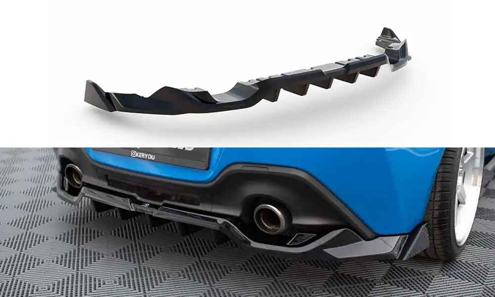 Aktuální Toyota GR86 Mk1, středový spoiler pod zadní nárazník s žebrováním v.3, Maxton design