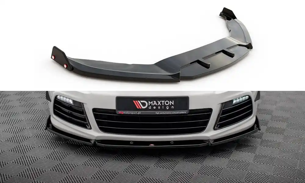 Pouze Dnes Volkswagen Scirocco R Mk3, spoiler pod přední nárazník ver.3 s křidélky, Maxton design