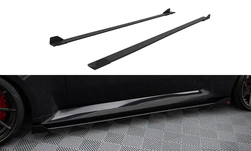Bezpečná Platba BMW M2 G87, "Street Pro" difuzory pod boční prahy s křidélky ver.1, Maxton Design
