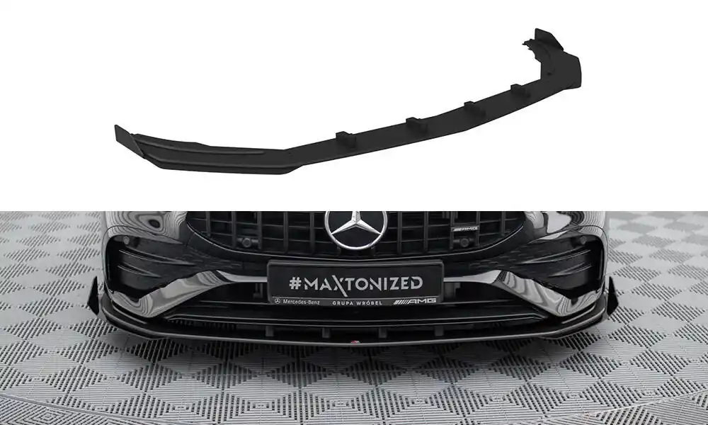 Oblíbený Mercedes třída A W177 Facelift A35 AMG Hatchback/Sedan, "Street Pro" spoiler pod přední nárazník s křidélky, Maxton design