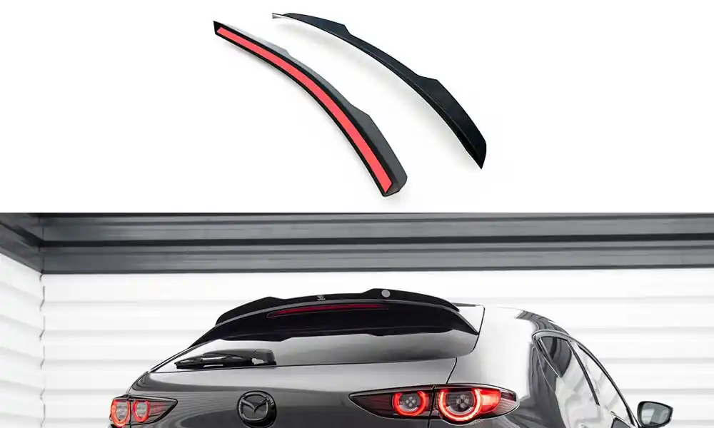 Autentický Mazda 3 Mk4, prodloužení spoileru, Maxton design