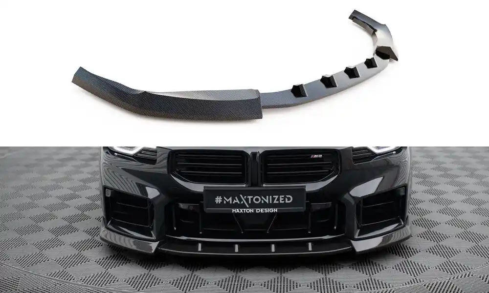 Ověřený BMW M2 G87, karbonový spoiler pod přední nárazník ver.2, Maxton Design