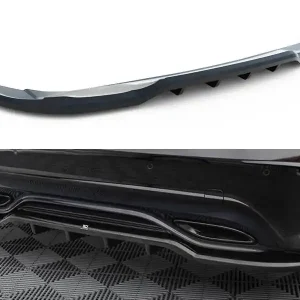 Koupit Online Mercedes třída A W176 Facelift AMG-Line, středový spoiler pod zadní nárazník s žebrováním, Maxton Design