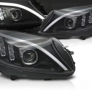 MERCEDES W205 14-18 - přední černá světla TUBE LED Autentický