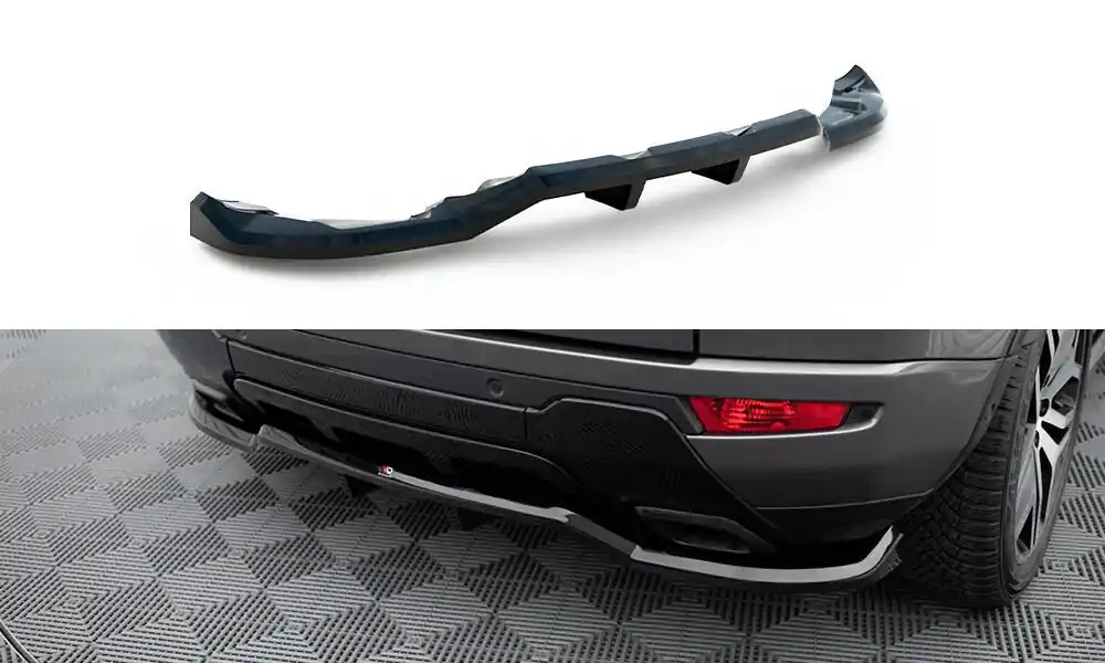 Vrácení Zdarma Land rover Range Rover Evoque Mk1 Facelift, středový spoiler pod zadní nárazník s žebrováním, Maxton Design