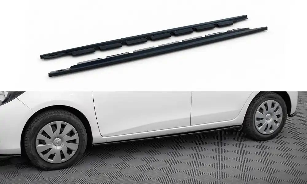 Nejprodávanější Toyota Yaris Mk3 Facelift, difuzory pod boční prahy, Maxton Design