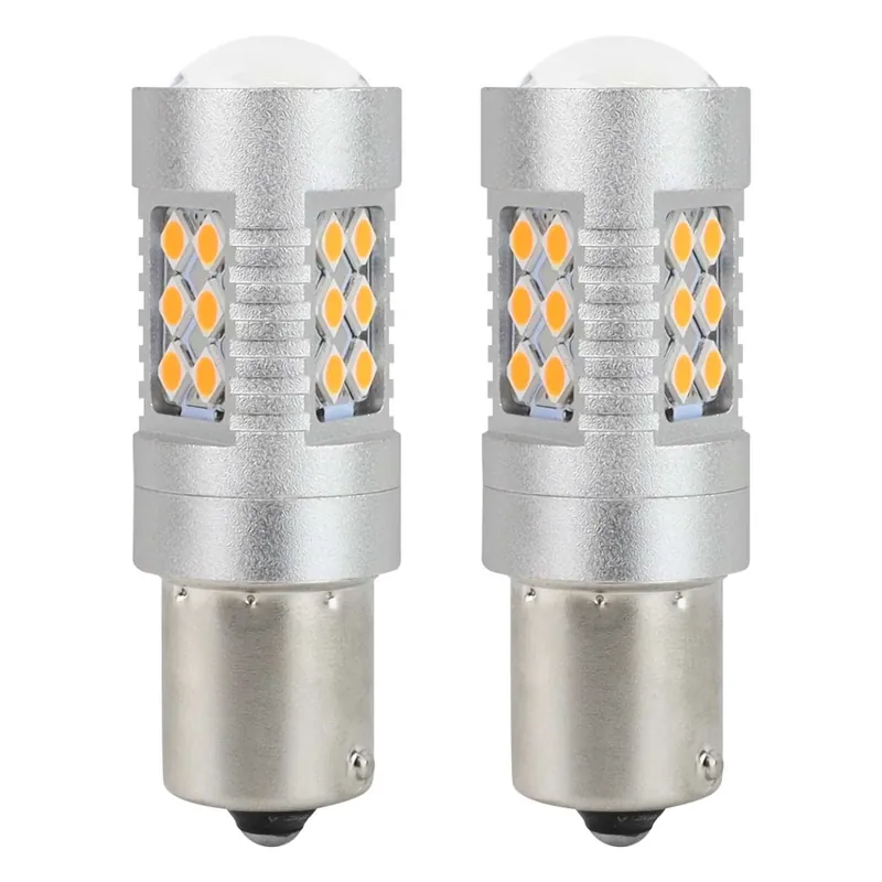 Ihned K Objednání LED žárovky do blinkrů 3030 24SMD 1156 BAU15S Amber 12V/24V