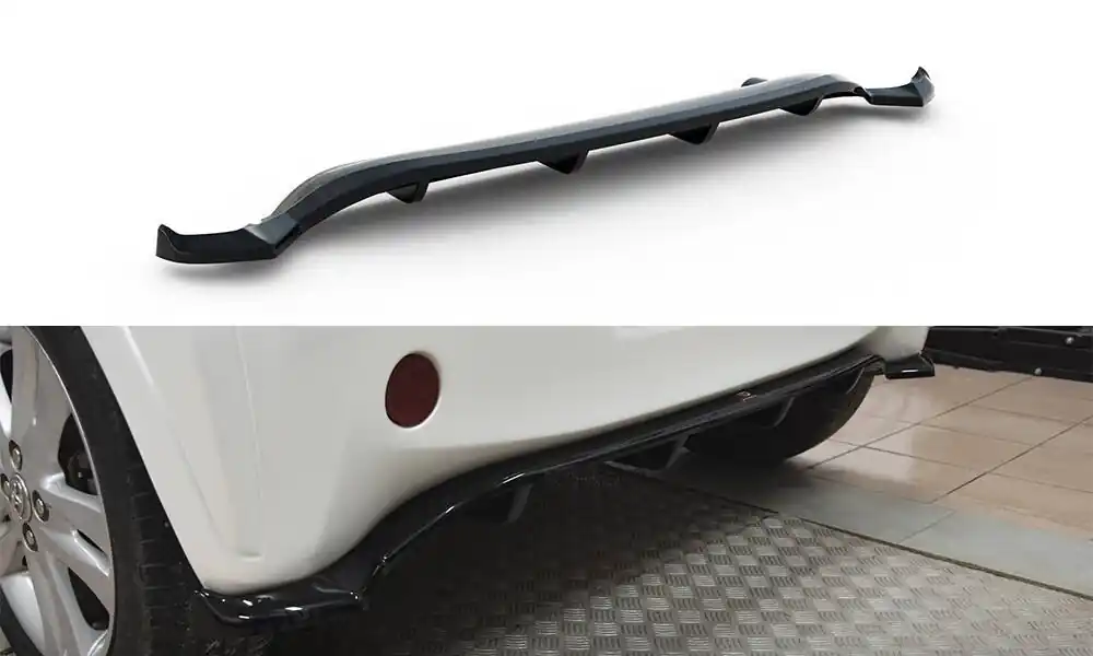 Hit Sezóny Toyota IQ, středový spoiler pod zadní nárazník s žebrováním, Maxton Design
