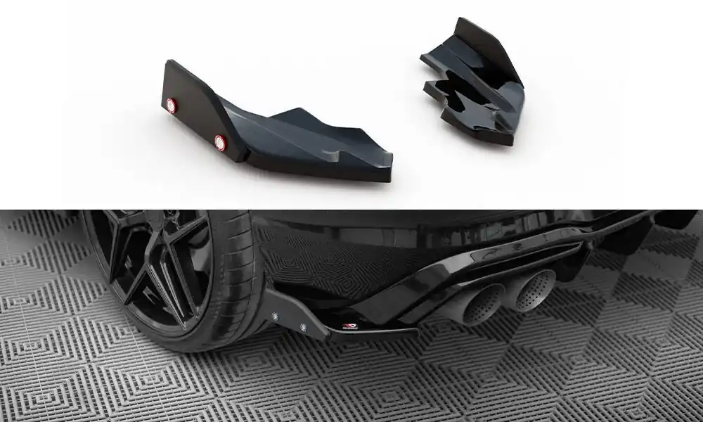 Volkswagen Golf R Mk8, difuzory pod zadní nárazník s křidélky ver. 6, Maxton design Rychlé Dodání