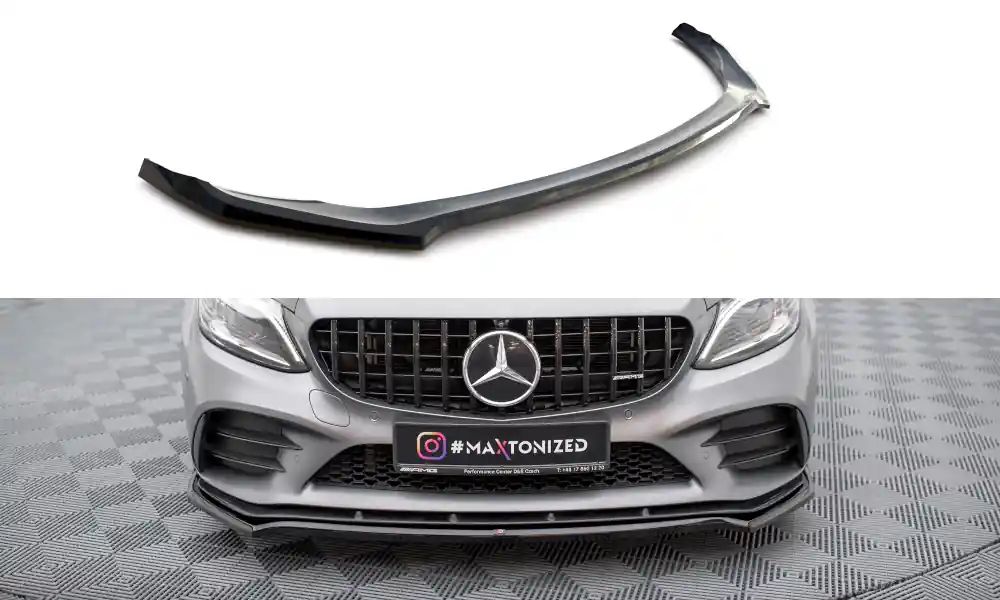 Mercedes třída C W205 Facelift/43 AMG/Coupe/Sedan, spoiler pod přední nárazník, Maxton design Výprodej