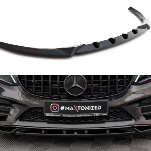 Bezpečná Platba Mercedes třída C W205 Facelift/AMG-Line/Coupe/Sedan, spoiler pod přední nárazník ver.2,Maxton design