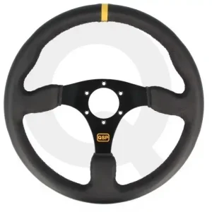 QSP - sportovní volant kožený plochý 350mm Expresní Doručení