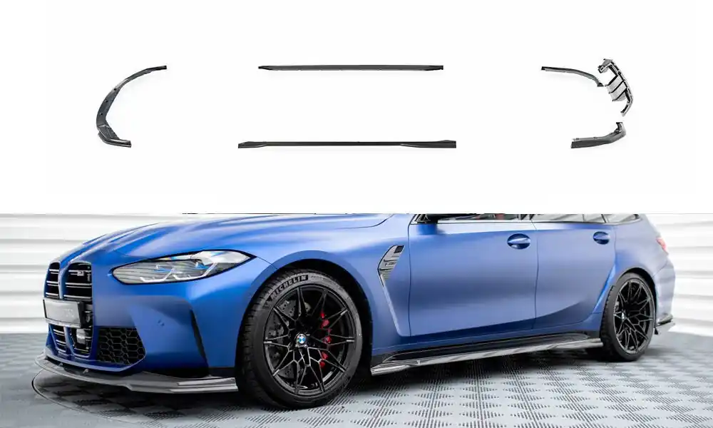 BMW M3 G81 Touring, karbonová sada splitterů, Maxton Design Autentický