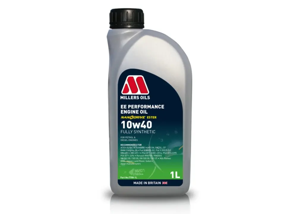 Zlevněný Motorový olej plně syntetický Millers Oils EE Performance 10W-40 1L NANODRIVE