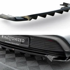 Porsche Taycan Mk1, středový spoiler pod zadní nárazník s žebrováním, Maxton Design Akční Nabídka