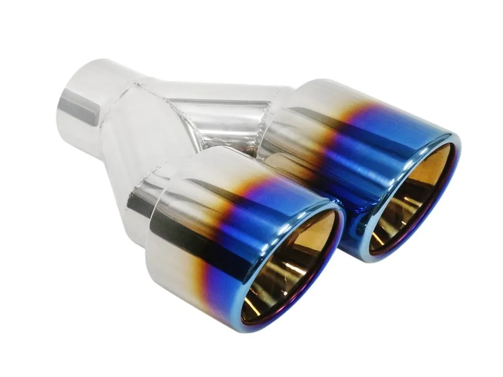 Koncovka výfuku 2x89mm, vstup 60mm, leštěná vypálená - levá Výhodná Nabídka