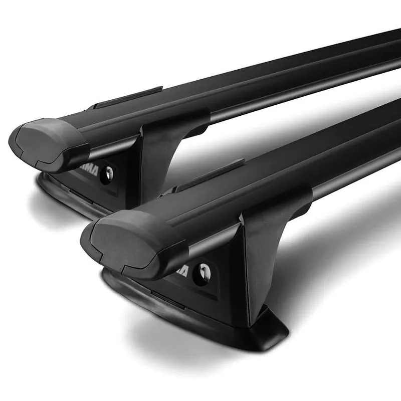 Aktuální Střešní nosiče Kia Sorento IV (od roku 2020>) na integrované podélníky - Yakima ThruBar Black S16 + K1184