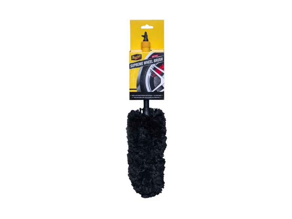 Meguiar‘s Supreme Wheel Brush - Medium - luxusní mikrovláknový kartáč na kola, střední, 35 cm Cenový Hit