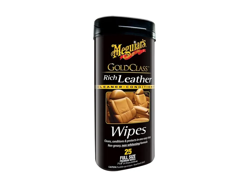 Akční Nabídka Meguiar‘s Gold Class Rich Leather Wipes - ubrousky na údržbu přírodní i umělé kůže, 25 ks