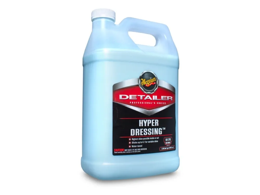 Meguiar‘s Hyper Dressing - profesionální ochrana plastů, vinylu a gumových povrchů s volitelným výsledným finišem, 3,78 l Poslední Šance