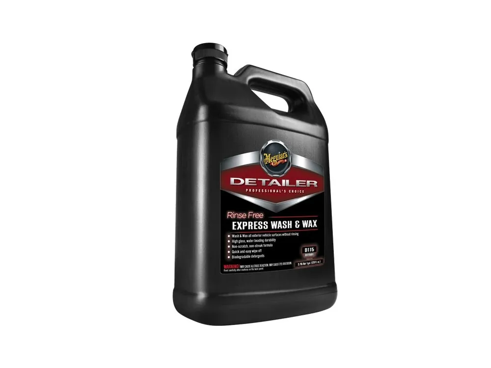 Meguiar‘s Rinse Free Express Wash & Wax, 3,78 l - profesionální přípravek pro mytí bez vody, s voskem na bázi syntetických polymerů Jen Po Omezenou Doba