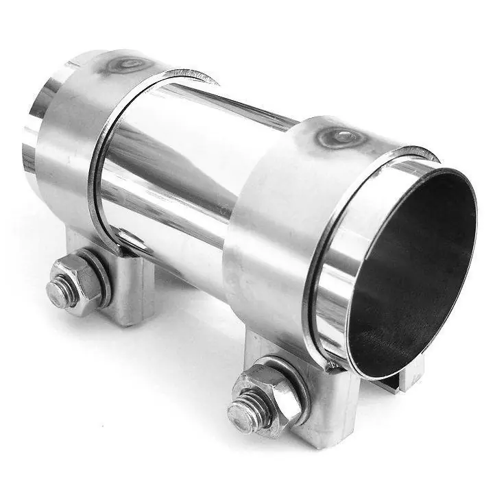 Spojovací výfuková nerezová trubka 55 mm s objímkami N265-119 Cenově Výhodný