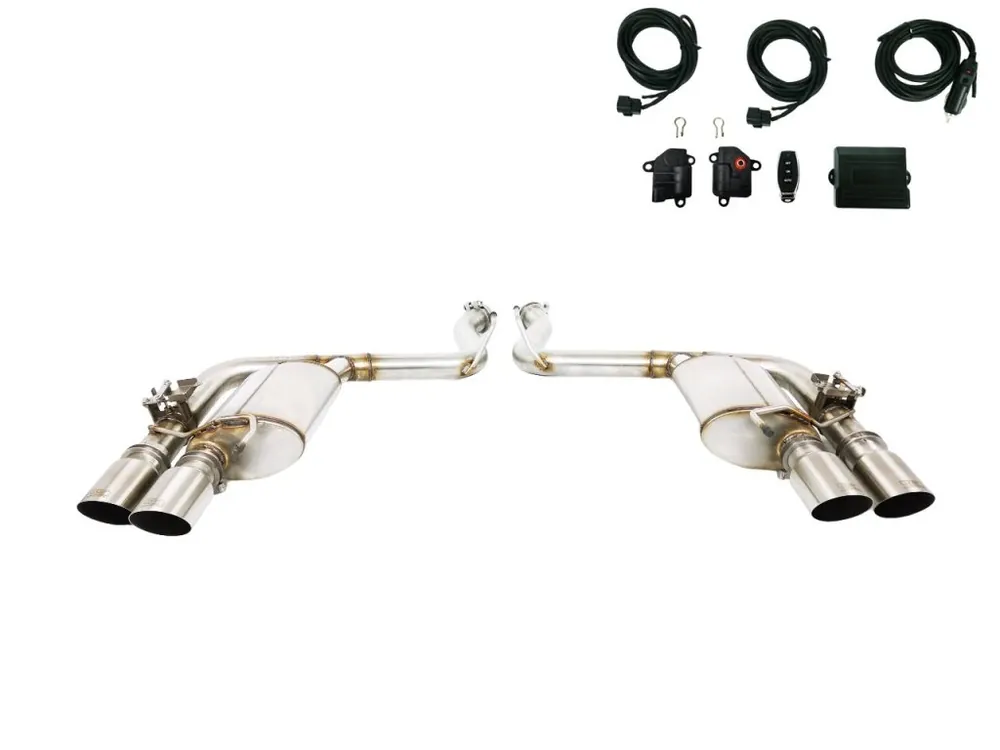 Akční Nabídka ULTER SPORT Sportovní výfuk FORD Mustang MK6 2014-2017, 4x duplex koncovka kulatá 90mm