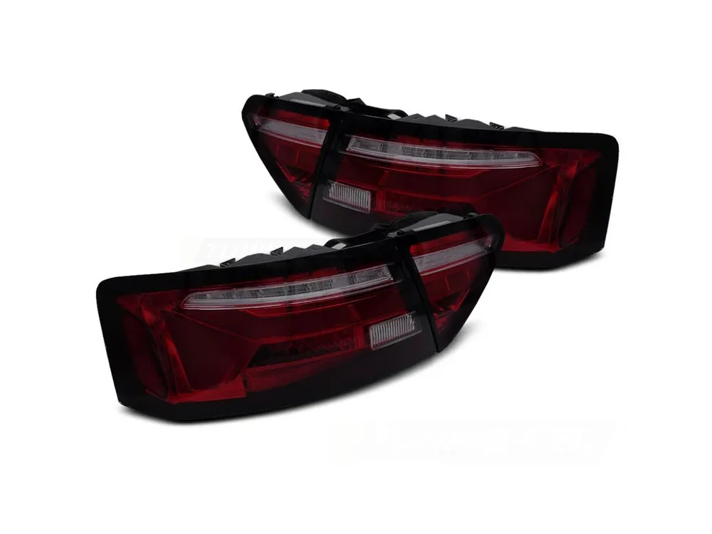 Nová Kolekce Zadní světla AUDI A5 11-16, originální žárovka, červená/kouřová SEQ LED